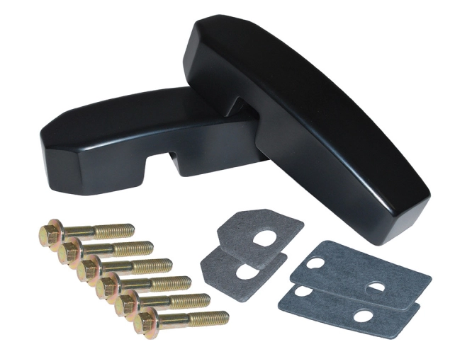 Land Rover Defender Billet Aluminium Black Windscreen Brackets DA1142B