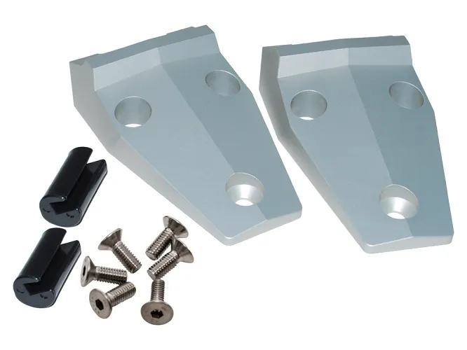 Land Rover Defender Billet Aluminium Bonnet Hinges Silver DA1152