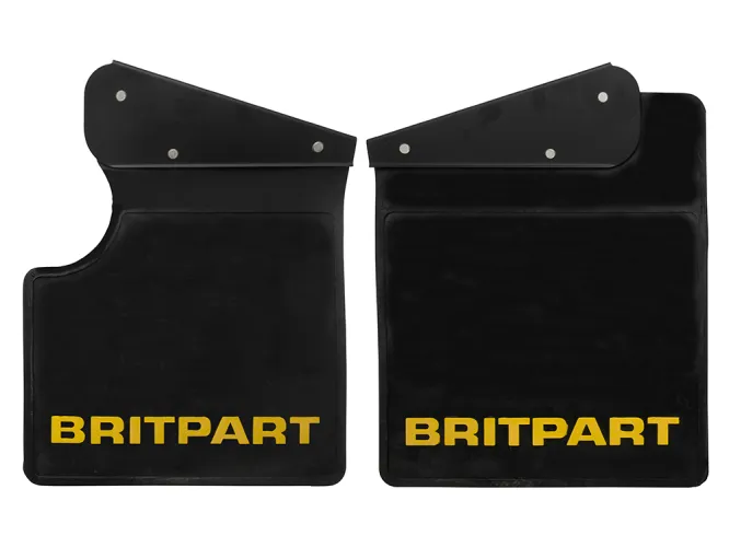 Land Rover Defender 90 Rear Mud Flap Pair Yellow Logo DA4531