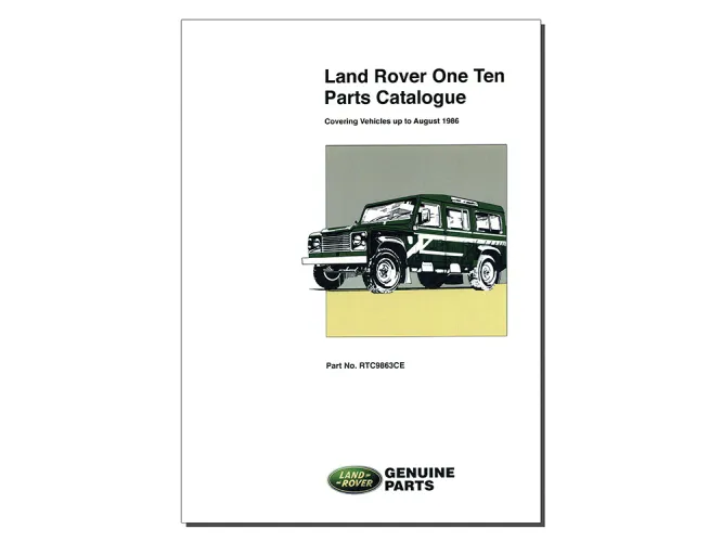 Land Rover Defender 110 Up To Aug 1986 RTC9863CE