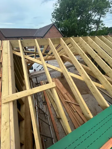 Oak garage and log store  slated in Nantwich