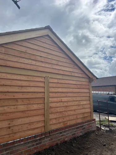 Oak garage and log store  slated in Nantwich (image 12 of 14)