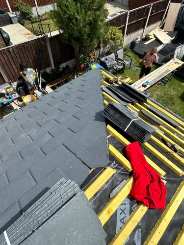Conservatory old roof off warm lightweight tapco roof on (image 16 of 20)