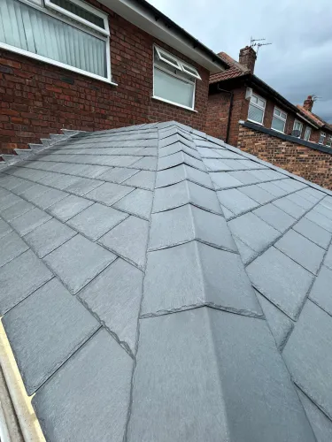 Conservatory old roof off warm lightweight tapco roof on (image 17 of 20)