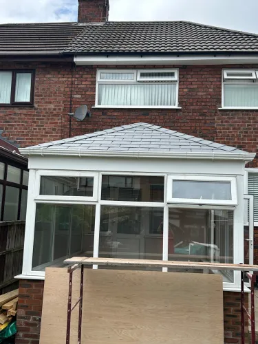 Conservatory old roof off warm lightweight tapco roof on (image 20 of 20)