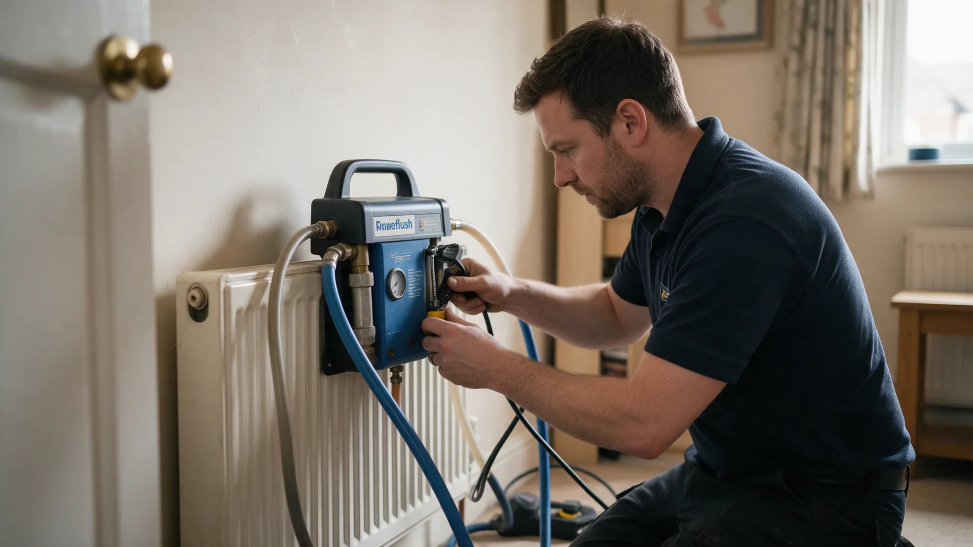 Domestic heating boiler and pipework