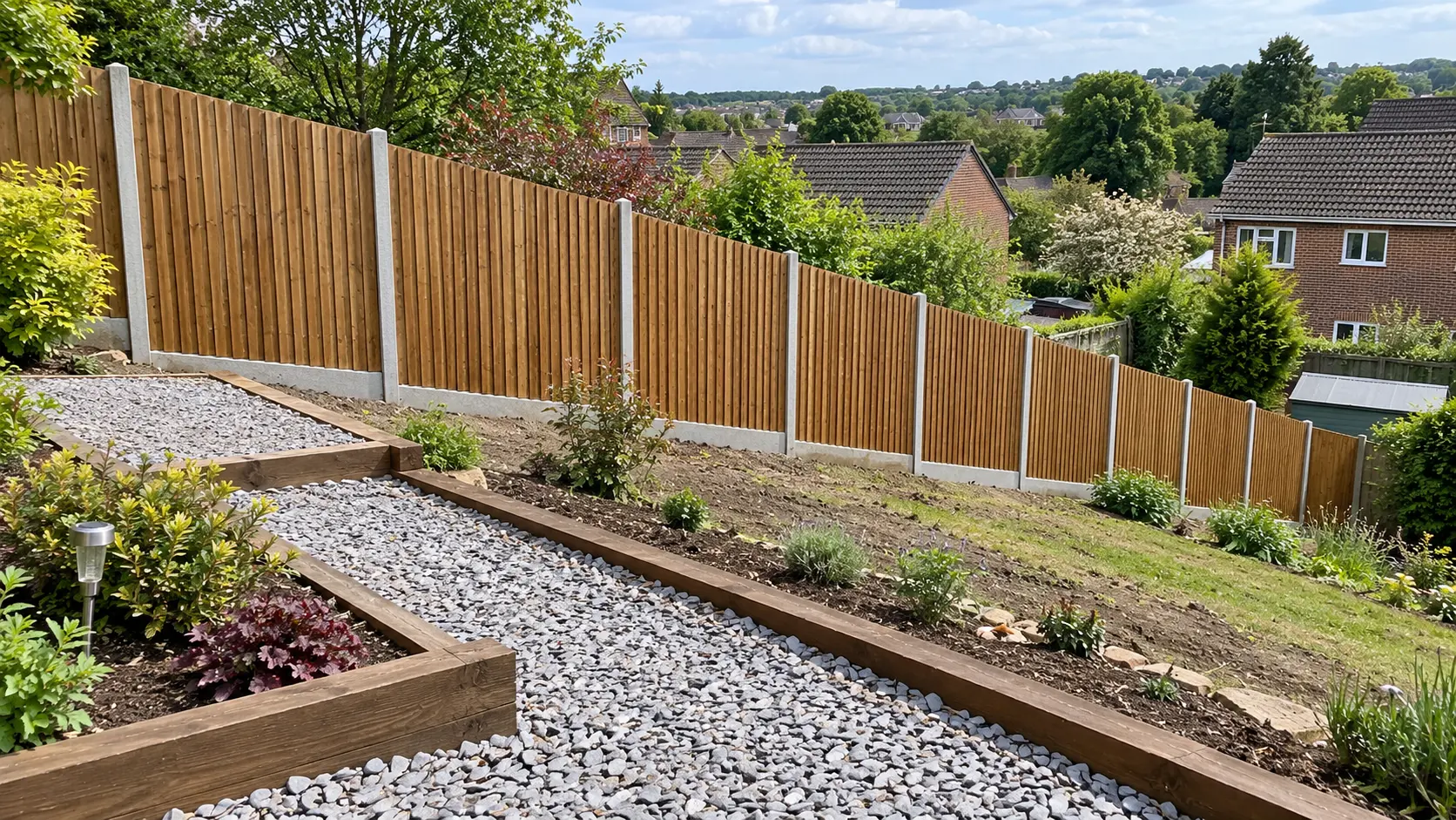 Close Board Fencing for Uneven Ground