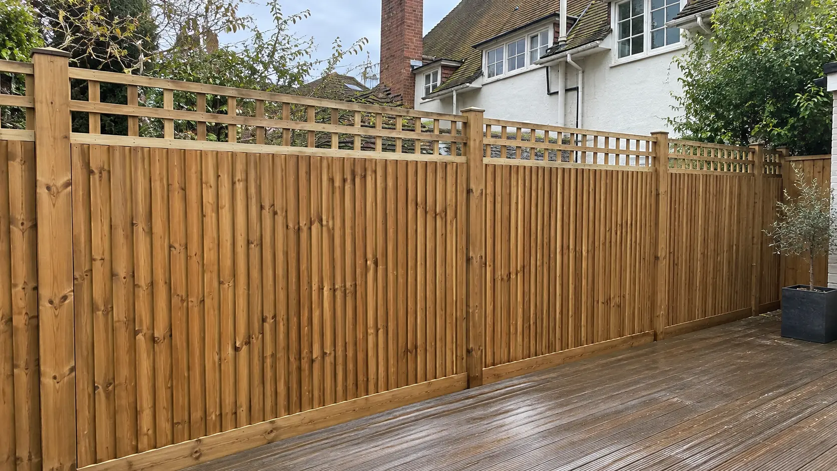 Using Close Board Fencing Around Patios and Decking