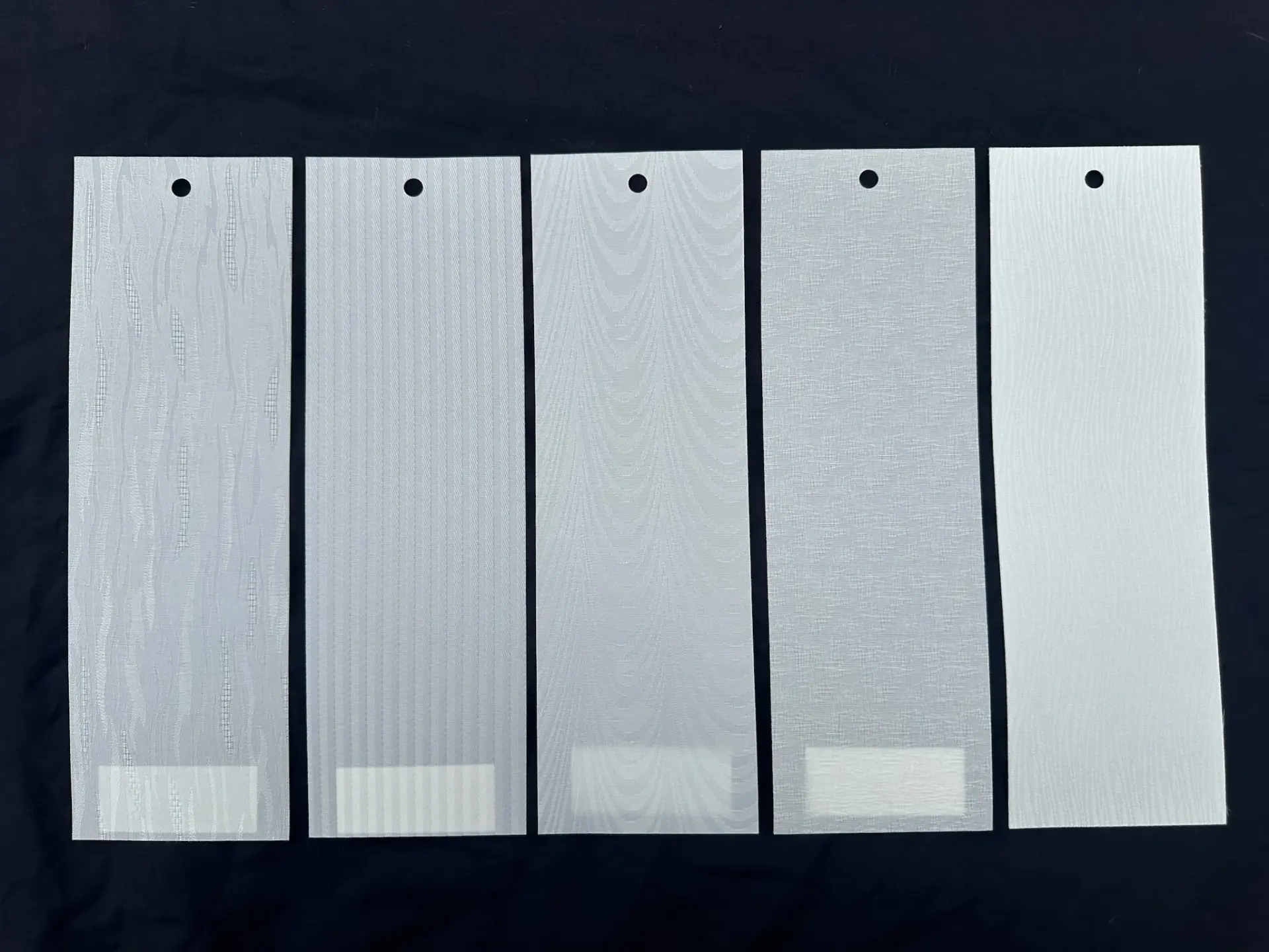 Cream roller blind fabric samples