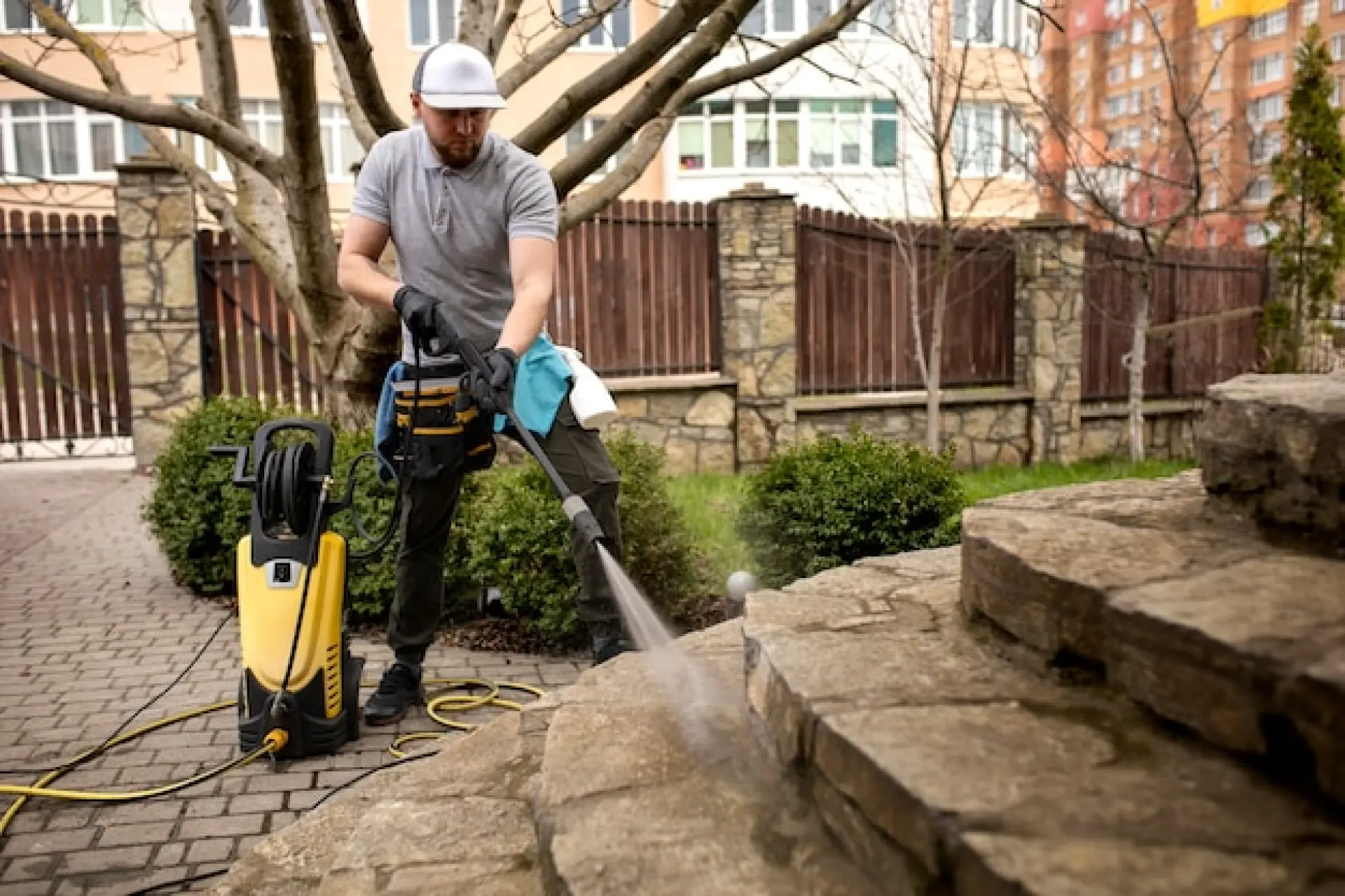 High-Pressure Washing for Paving and Patios in Perth