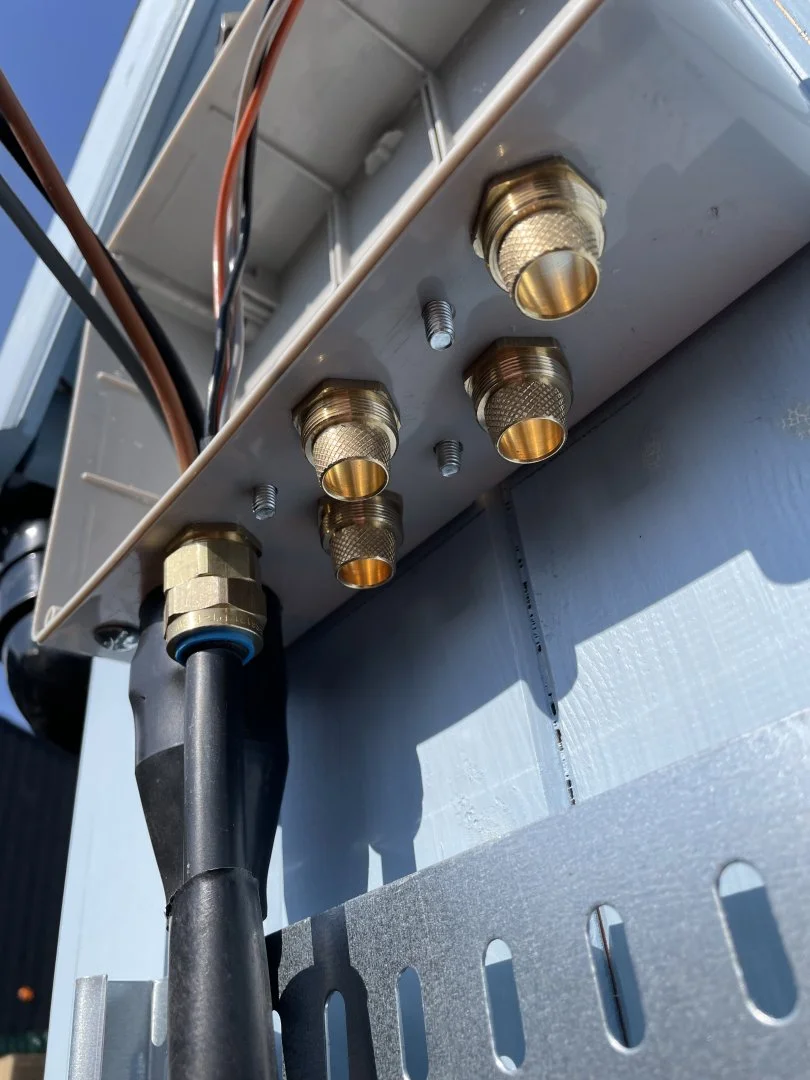 Electrical installation close up