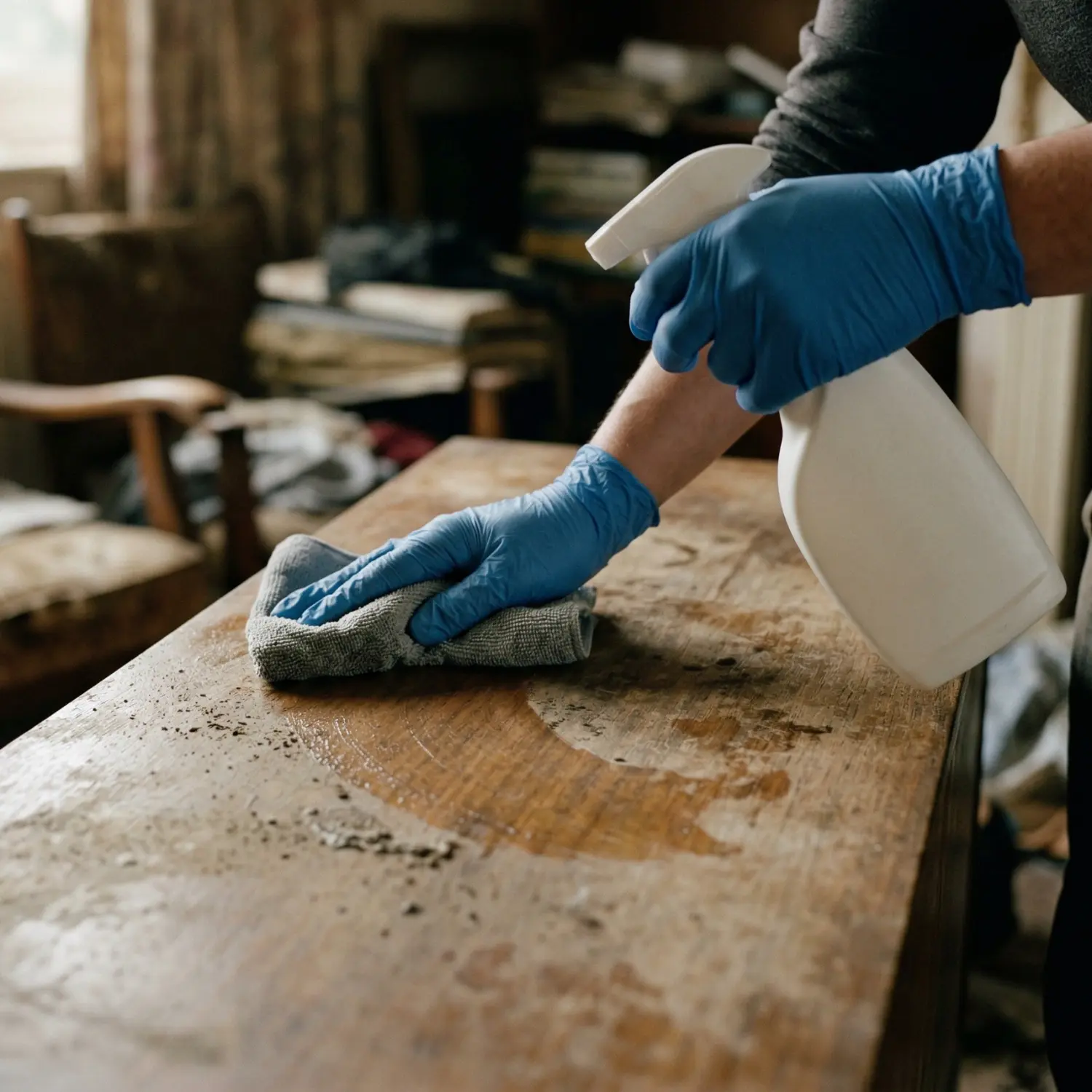 Cleaning during Extreme House Clearance in Furness, Kendal and Cumbria