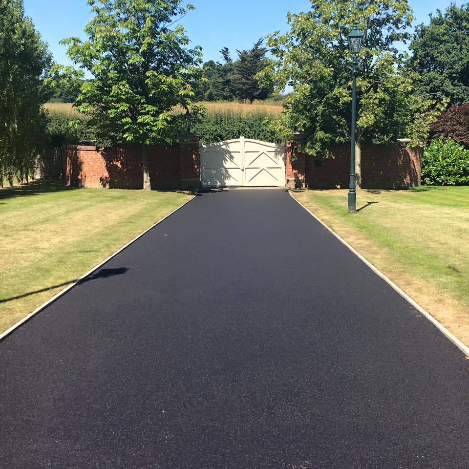 Tarmac driveway outside a home