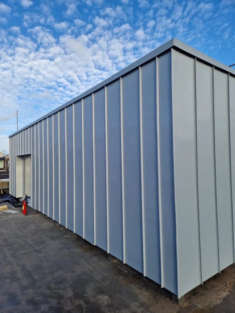 Metal Cladding London - zinc standing seam cladding elevation