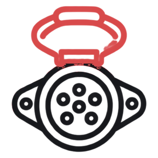 Circular towing socket icon