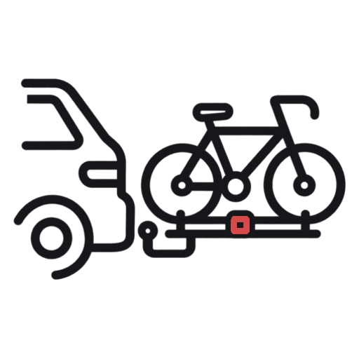 Towbar mounted bicycle carrier icon