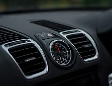 close up of car air con vents