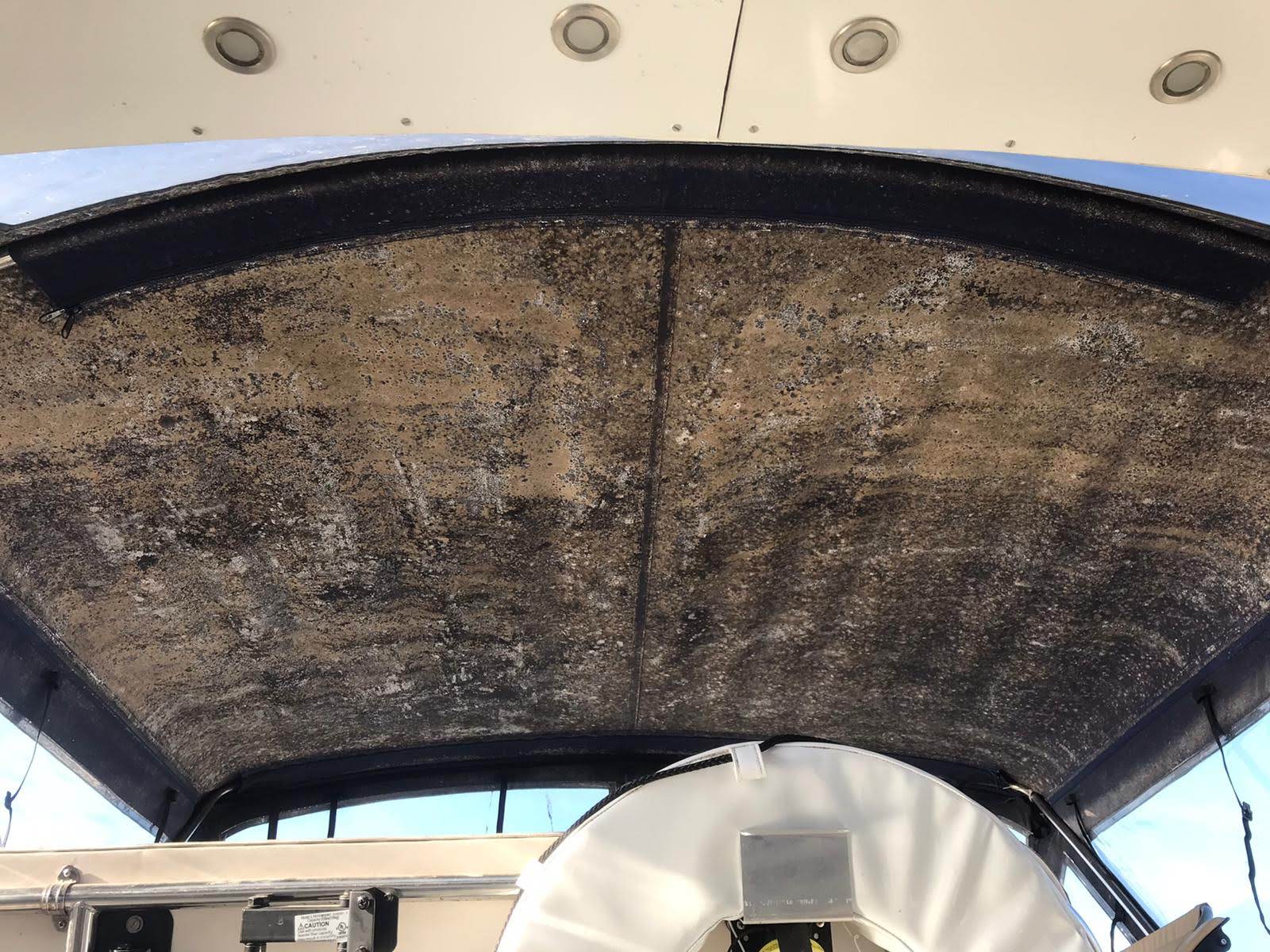 Boat cover cleaning