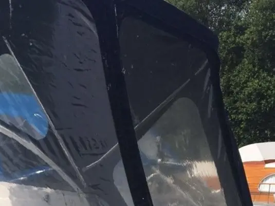 Boat canopy cleaning
