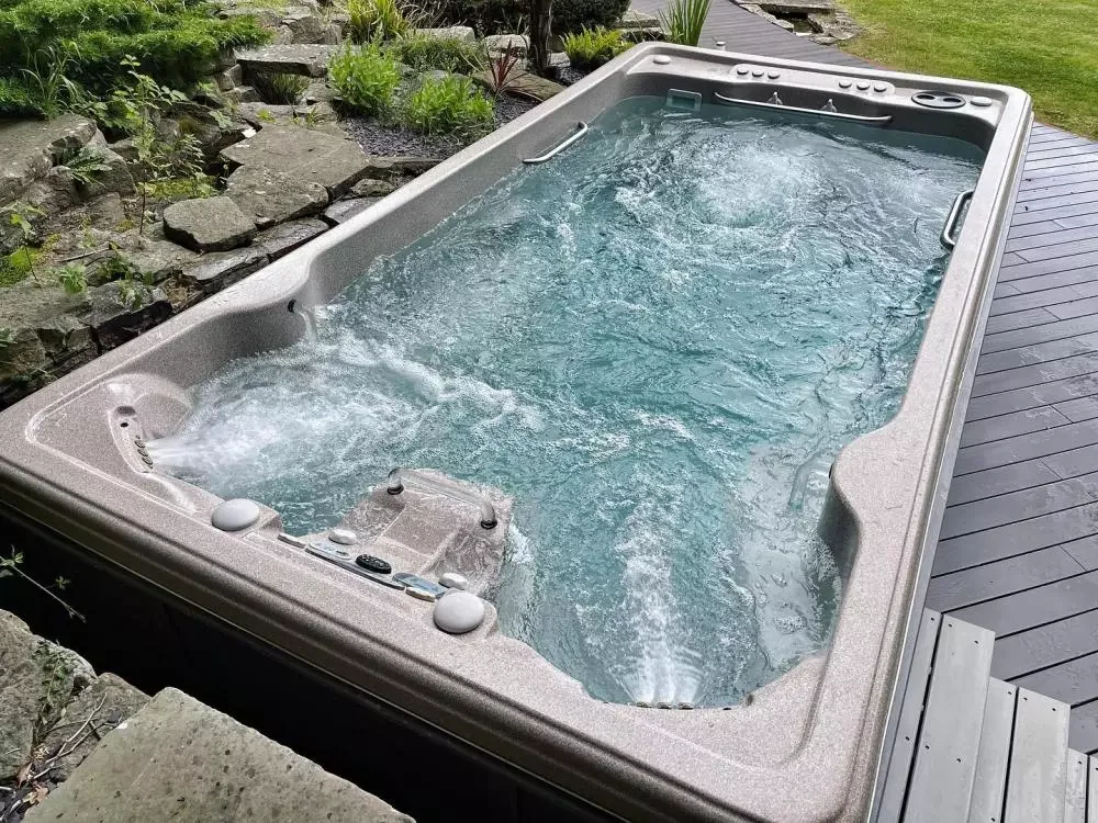 Outdoor swim spa