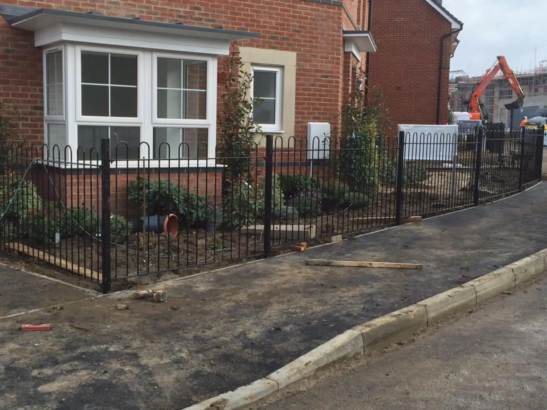 Garden fencing installation