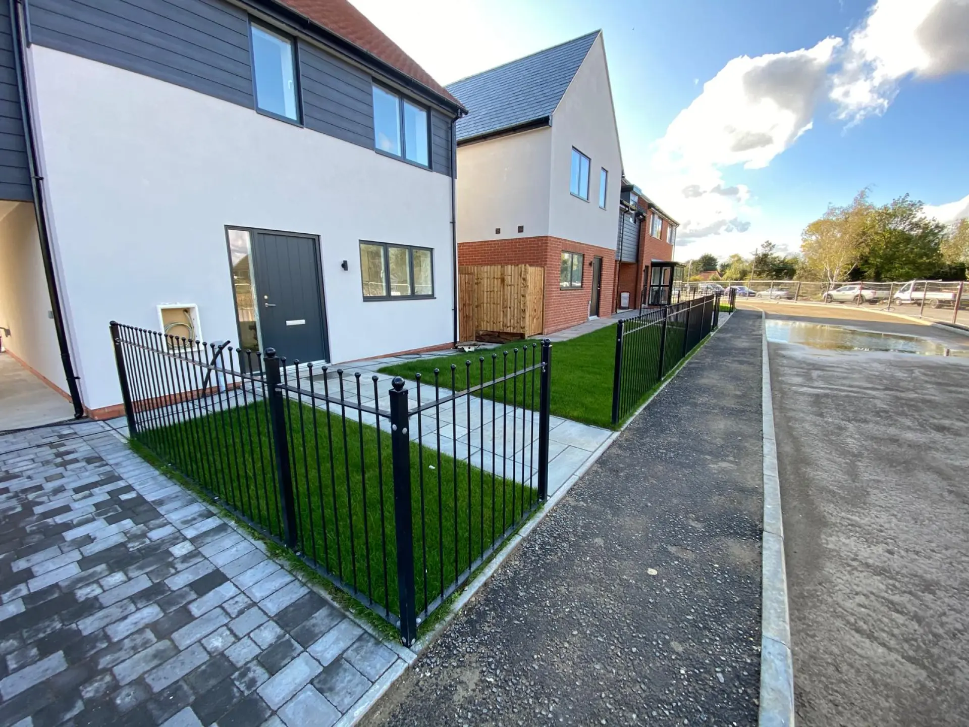 Completed fencing work