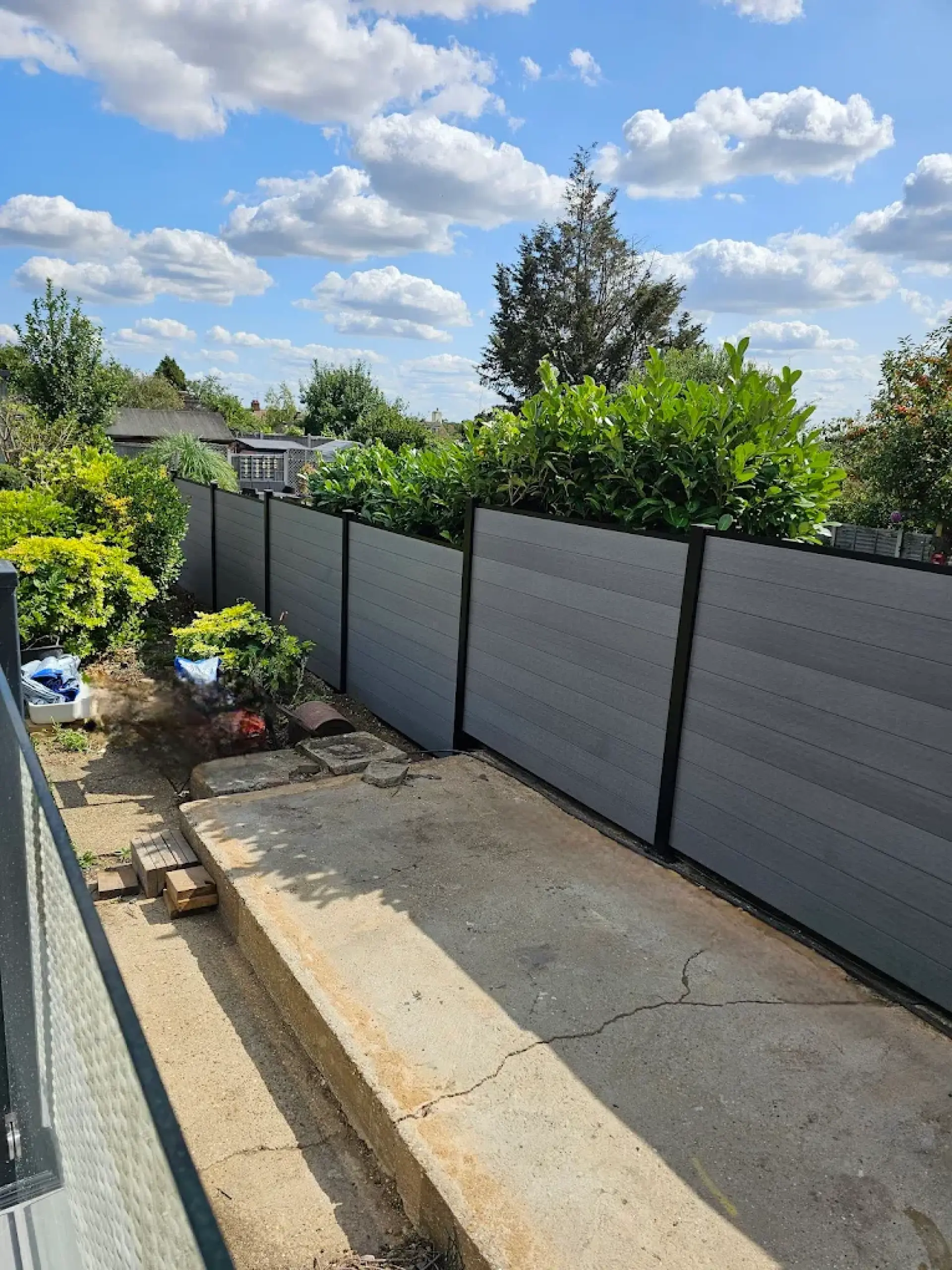 Completed fencing work