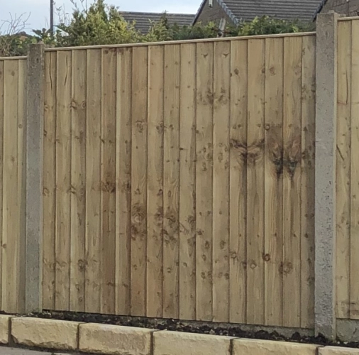 Vertical featheredge fence panel. 6 ft. X. 2ft. Tall