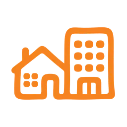 Homes and businesses icon: Domestic & Commercial