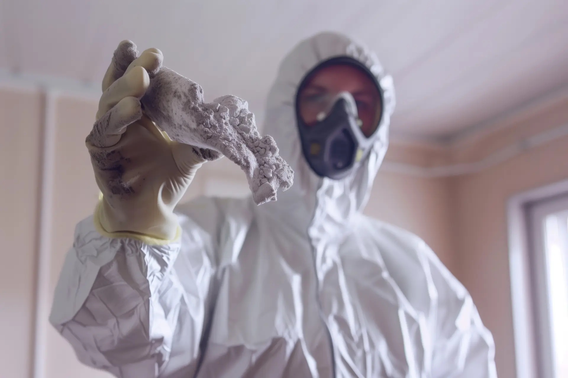 Holding Asbestos Sample