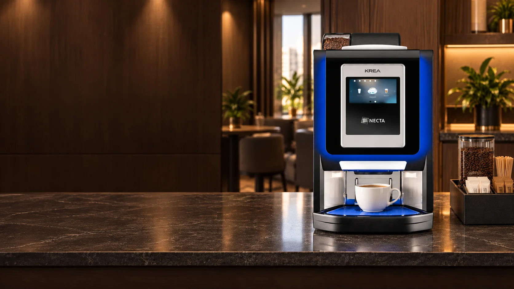 Coffee machine in a businesses setting