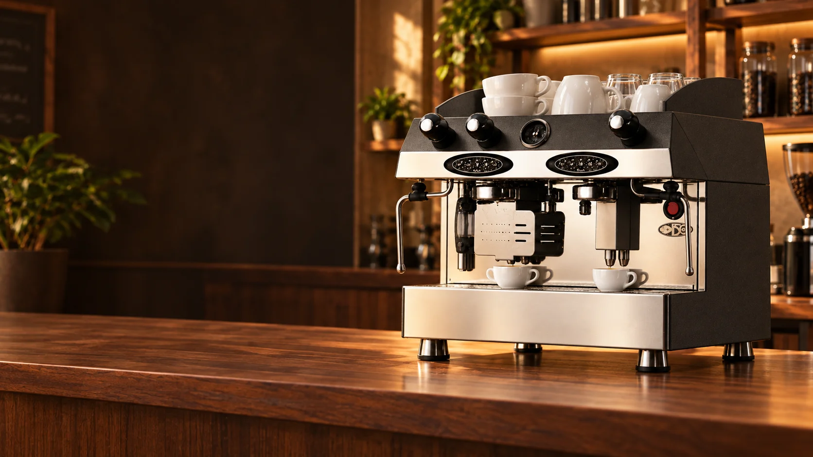 Coffee machine in a restaurants setting