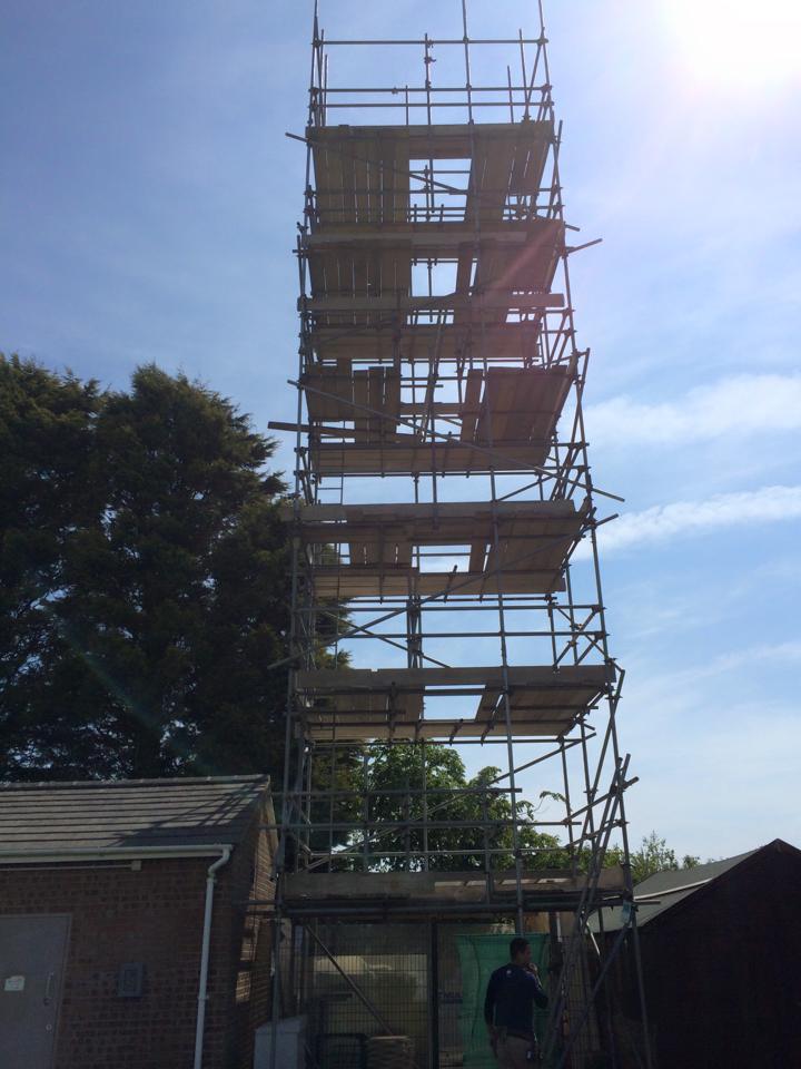 chimney support scaffolding