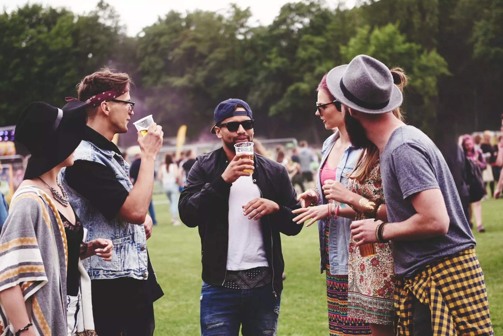 Group At A Festival