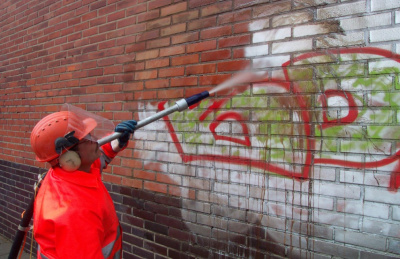 Pressure Wash Graffiti Removal
