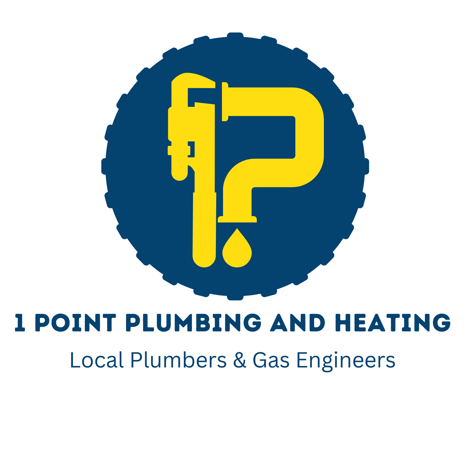 1 Point Plumbing And Heating Service Logo